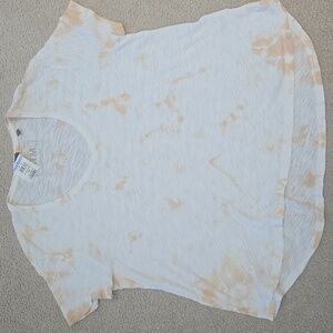 NWT ATM Anthony Thomas Melillo Tie-Dye Slub Knit V-Neck Top M/L